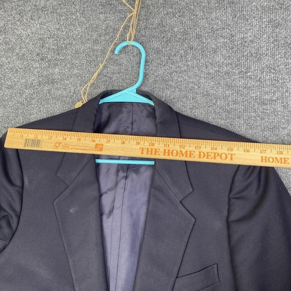Vintage Yves Saint Laurent Blazer Sport Coat Mens 40 Navy Made France 80s